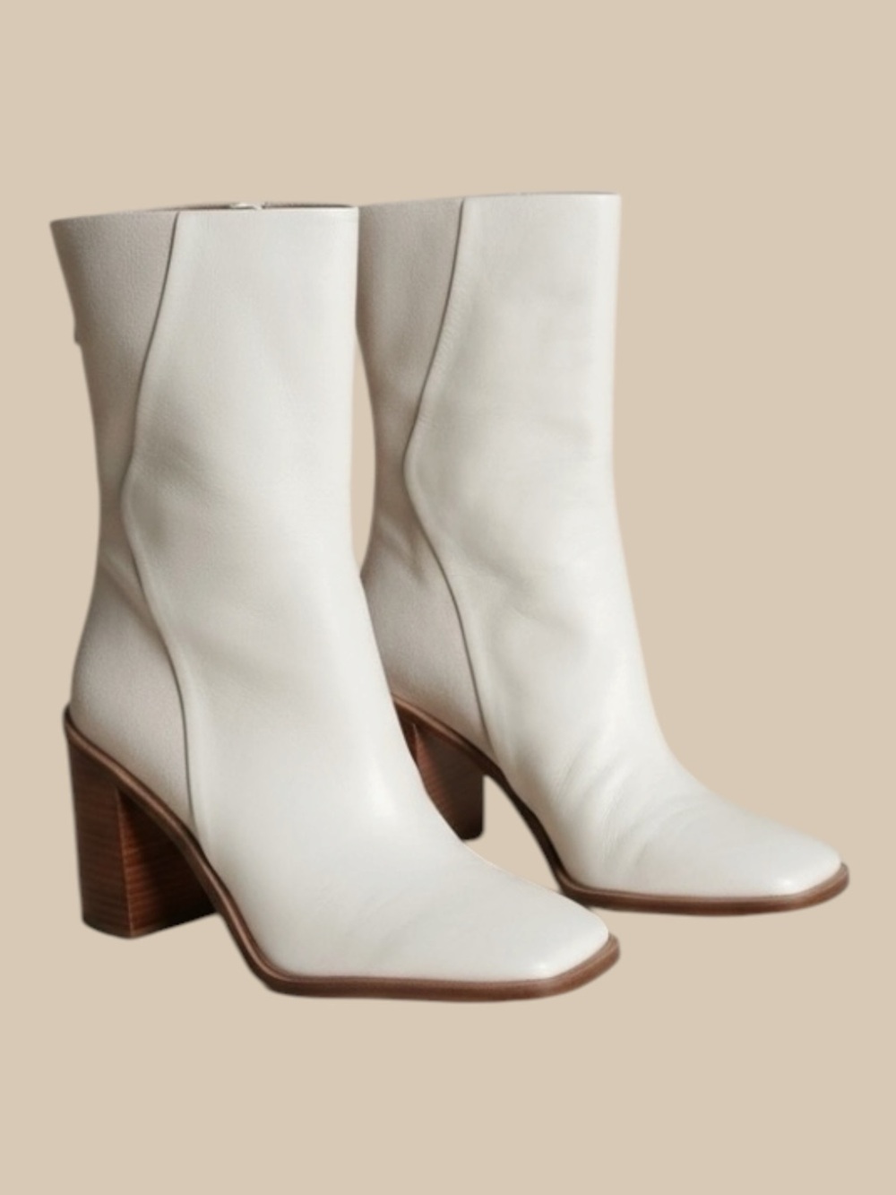 Franco Sarto Stevie / Steviena Mid-Calf Leather Boots Size 8.5 NWOB
